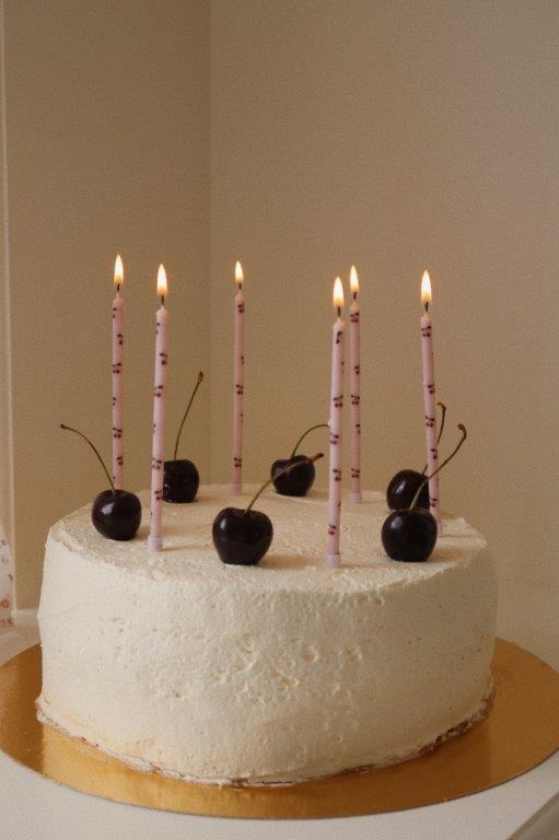 Konges Sløjd Konges Sløjd Birthday Candles Print - Cherry - Pearls & Swines