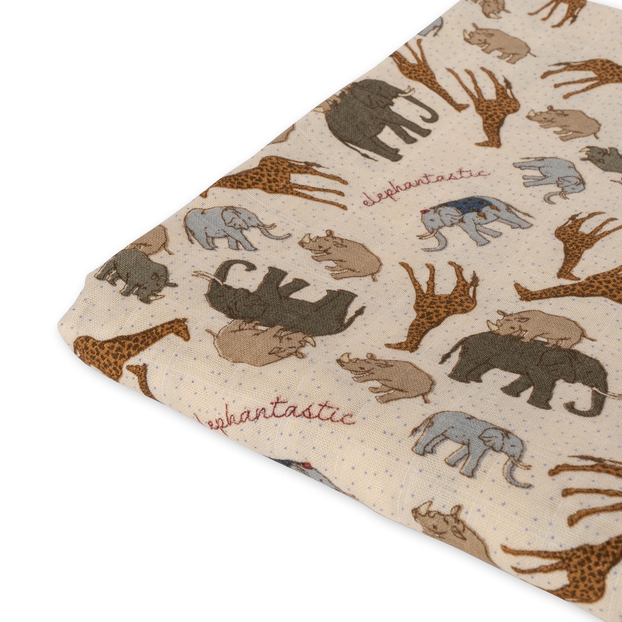 Konges Sløjd Konges Sløjd Big Muslin Swaddle - Elephantastic - Pearls & Swines