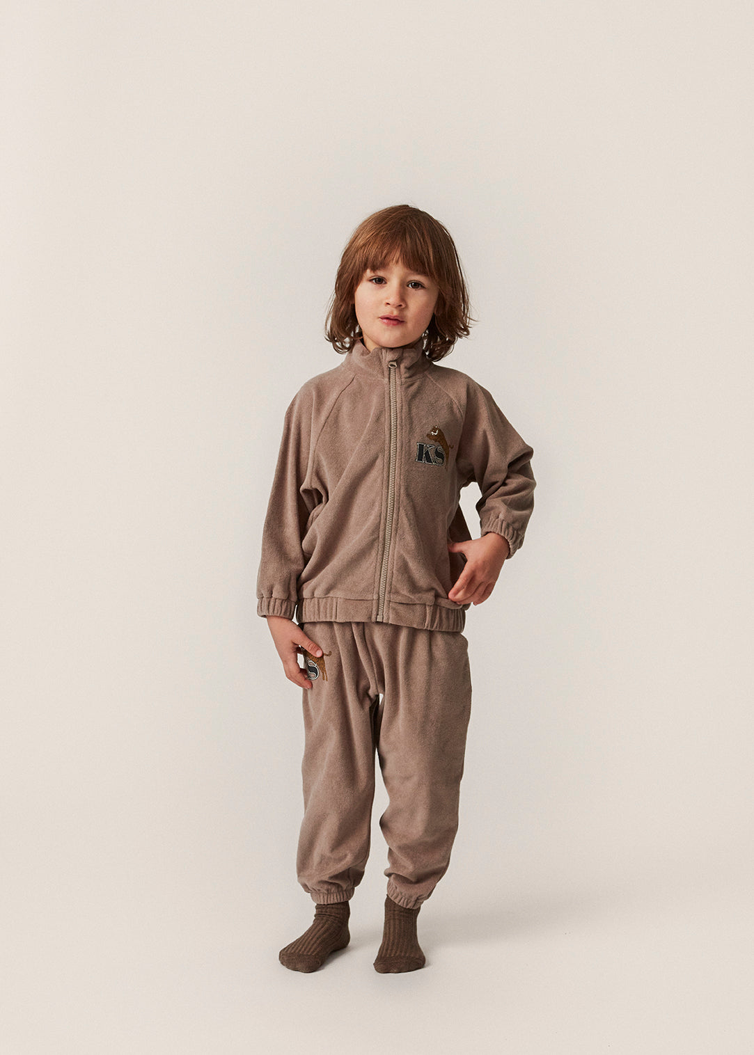 Konges Sløjd Collection Sale - Konges Sløjd Itty Tracksuit Pants Gots - Desert Taupe - Pearls & Swines