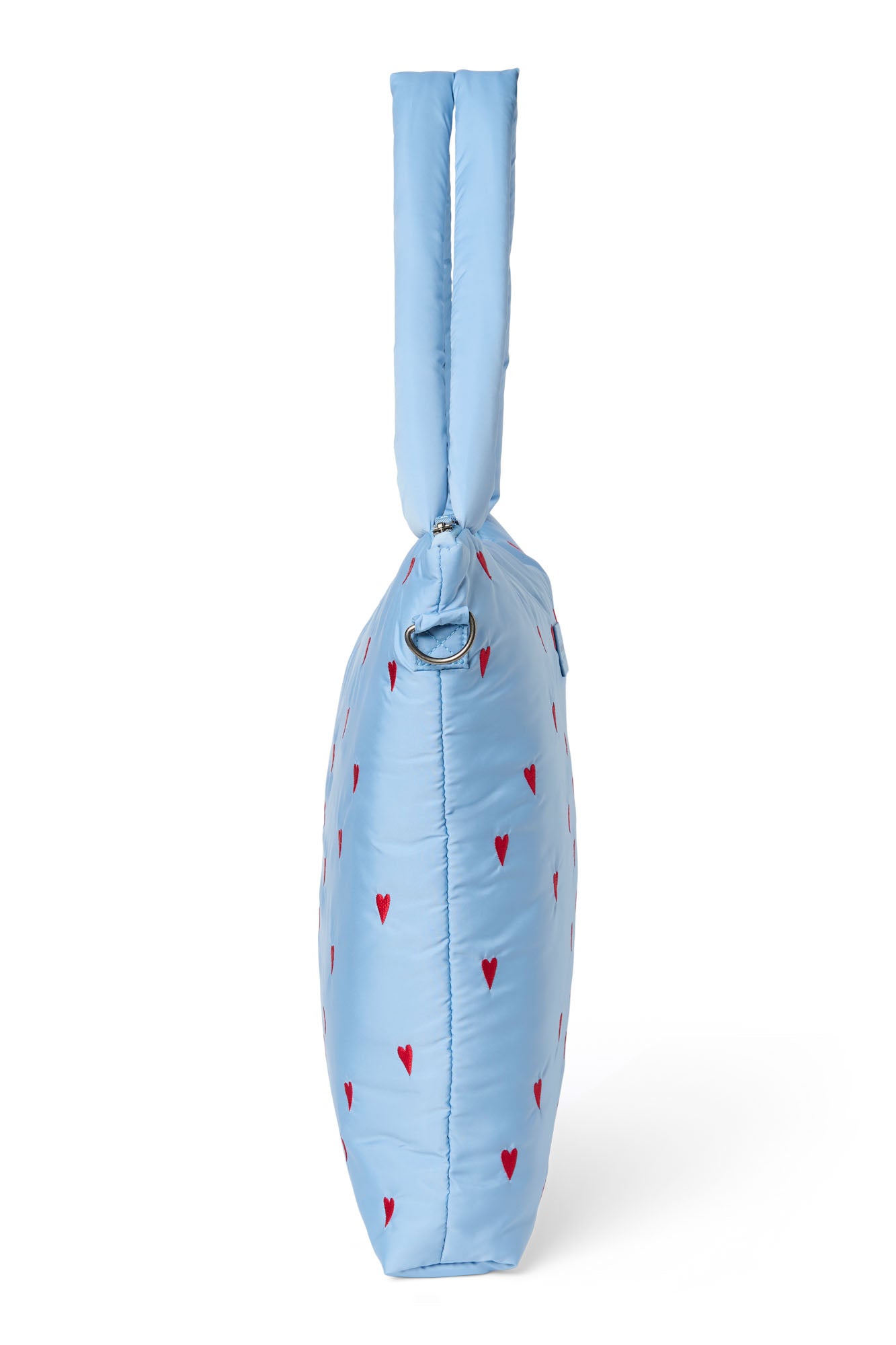 Pearls & Swines Studio Noos - Puffy Diaperbag - Light Blue Hearts - Pearls & Swines