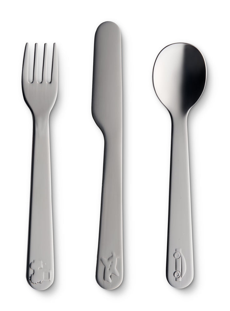 Liewood Collection Sale - Liewood - Nadine Cutlery Set Steel - Vehicles - Pearls & Swines