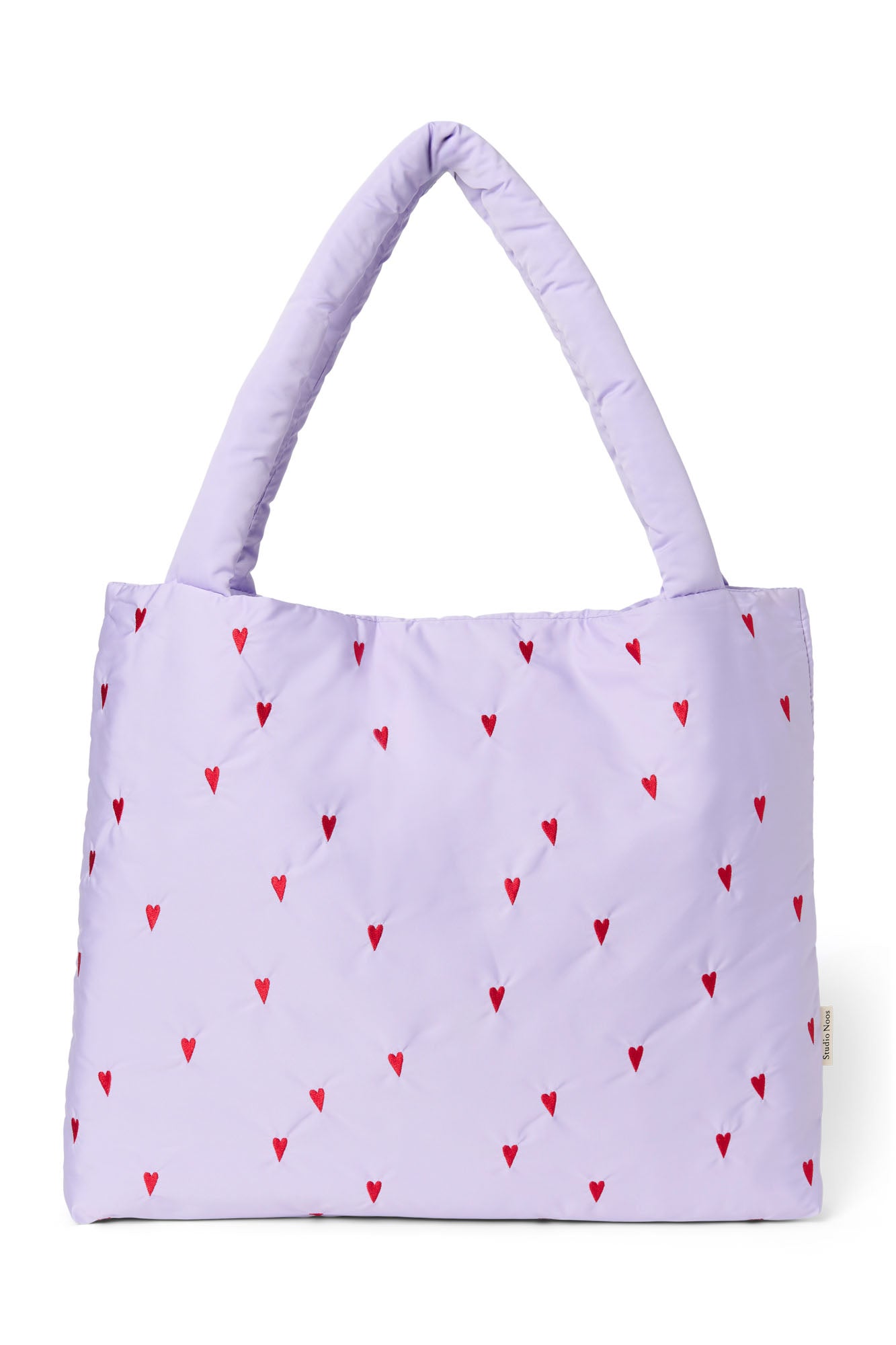 Pearls & Swines Studio Noos - Puffy Mom bag - Purple Hearts - Pearls & Swines