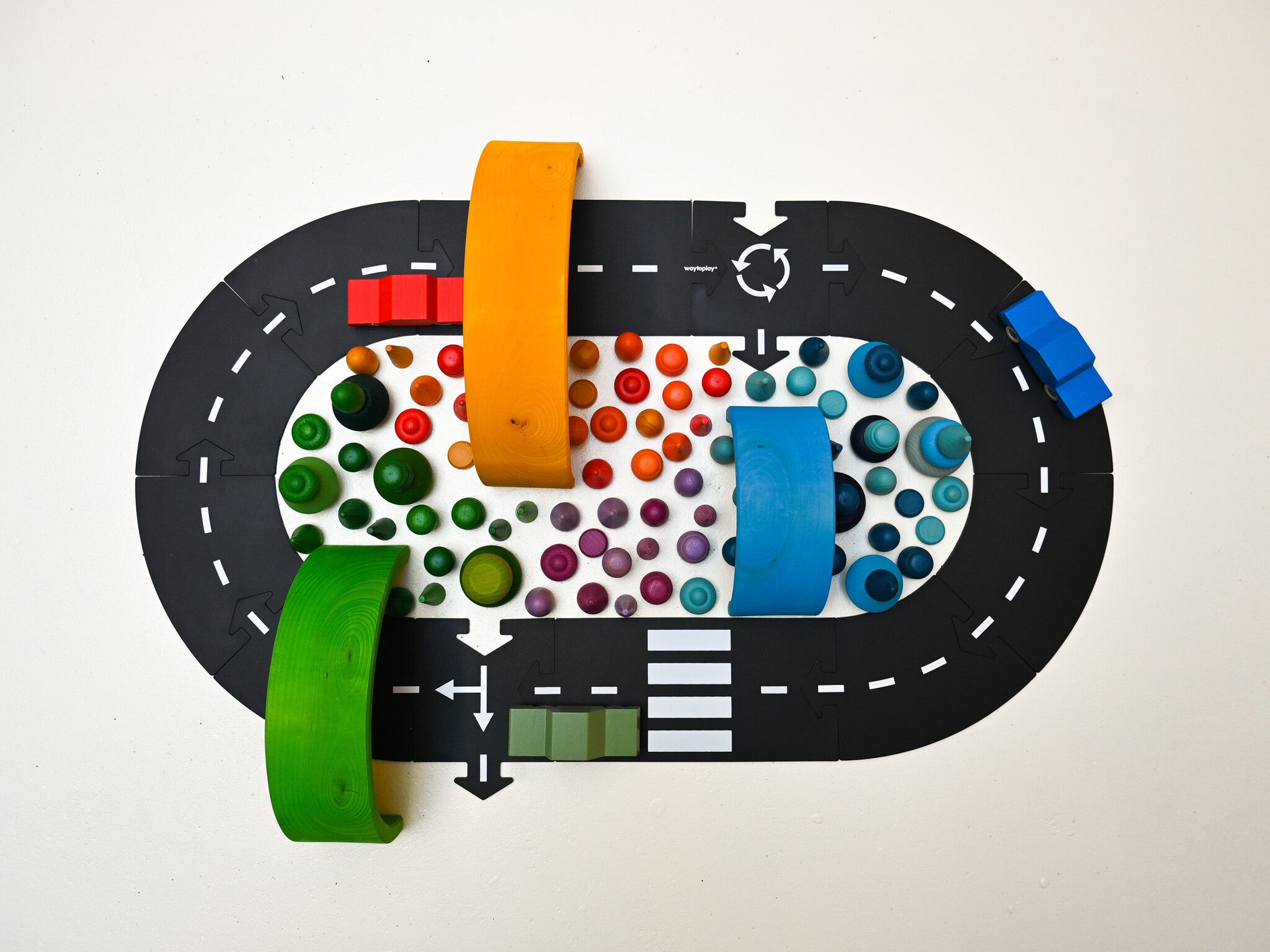 Waytoplay Waytoplay - Ringroad - 12 Road Pieces - Pearls & Swines