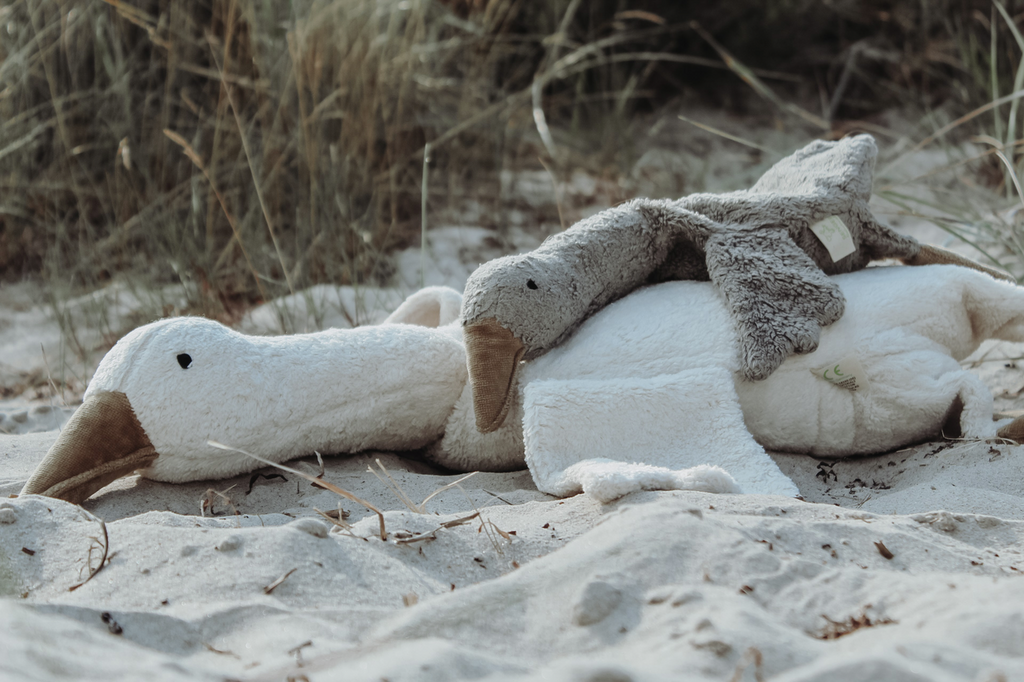 Senger Senger - Cuddly Animal Goose - Small - Grey - Pearls & Swines