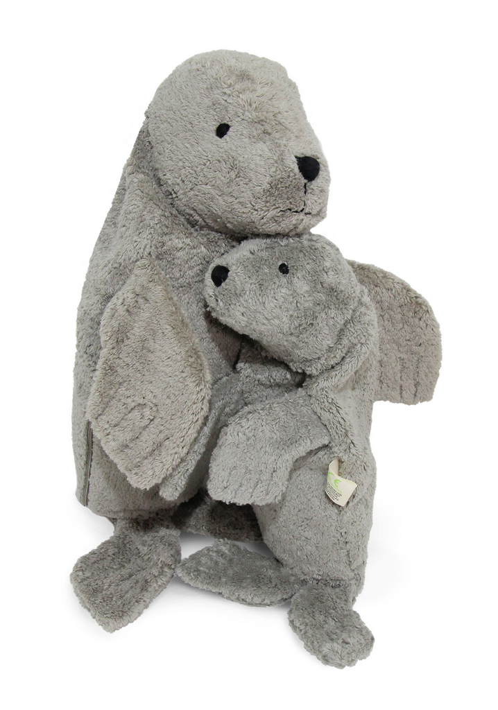 Senger Senger - Cuddly Animal Seal - Small - Grey - Pearls & Swines