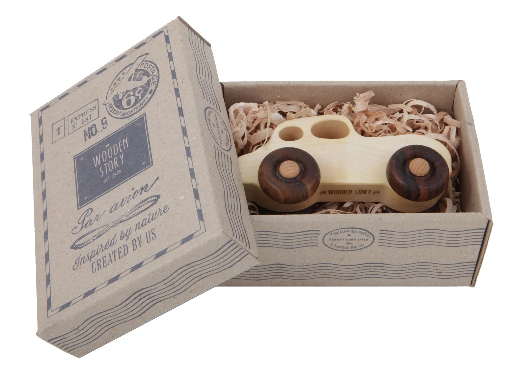 Wooden Story Wooden Story - Wooden retro car - Pearls & Swines
