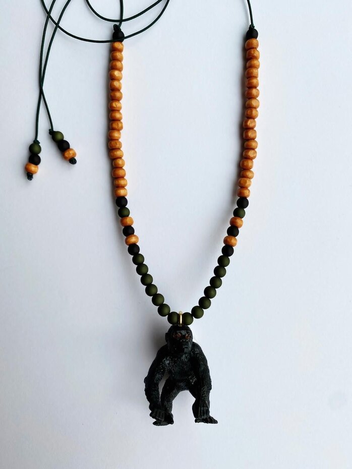Bymelo Bymelo - Necklace - Animal Gorilla Gin - Pearls & Swines