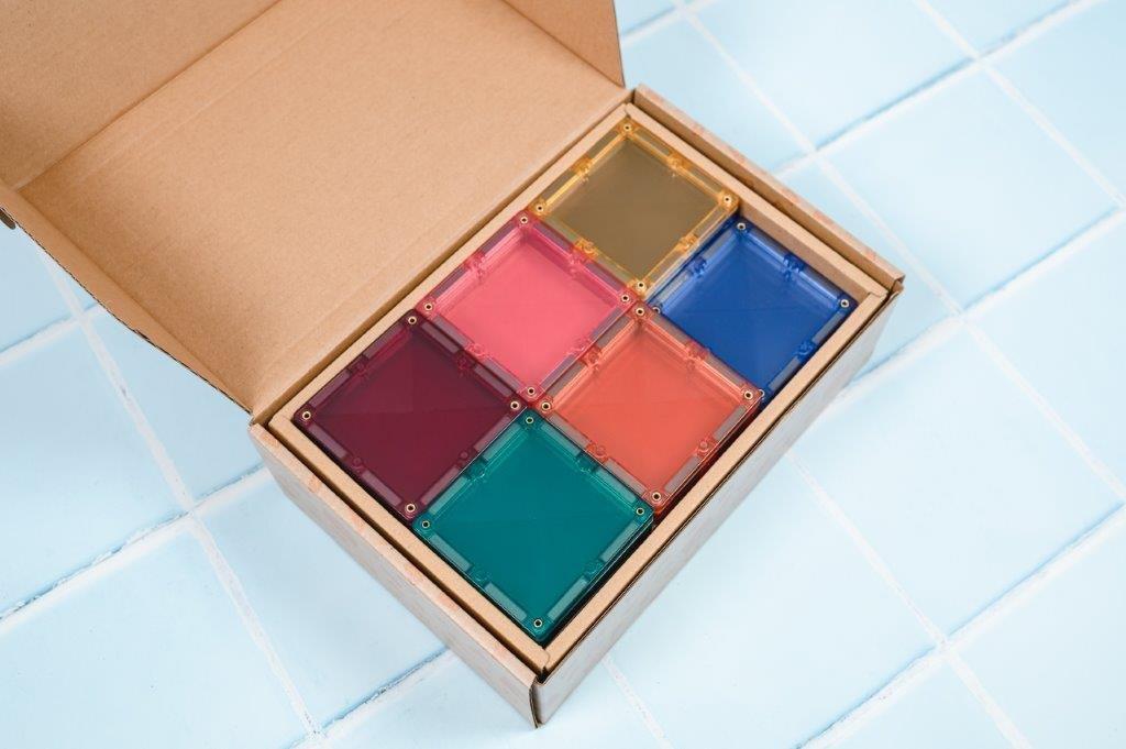Connetix Tiles Connetix Tiles - Pastel Square - Pack 40 pc - Pearls & Swines