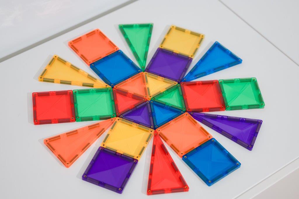 Connetix Tiles Connetix Tiles - Rainbow Mini - Pack 24 pc - Pearls & Swines