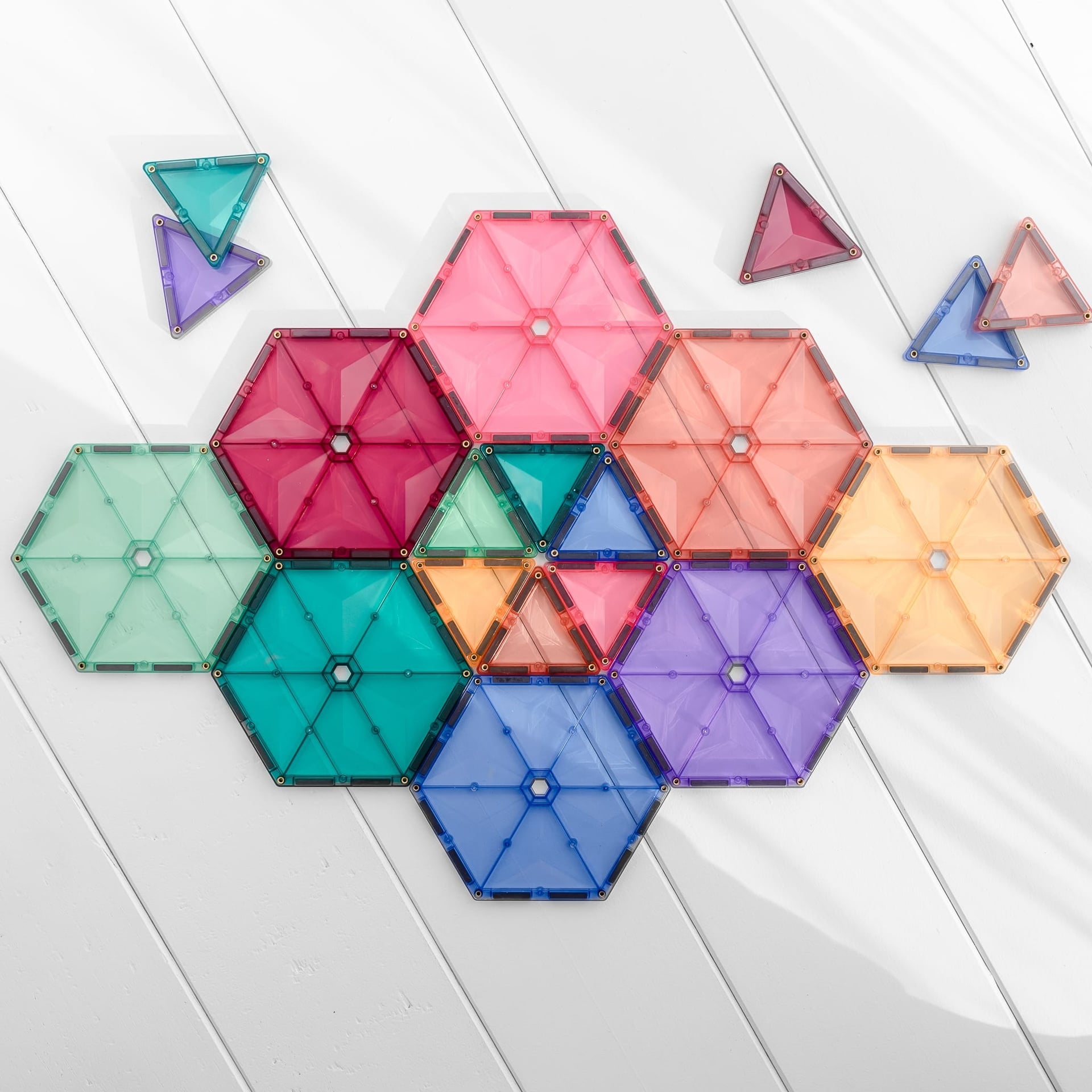 Connetix Tiles Connetix Tiles - Pastel Geometry - Pack 40 pc - Pearls & Swines