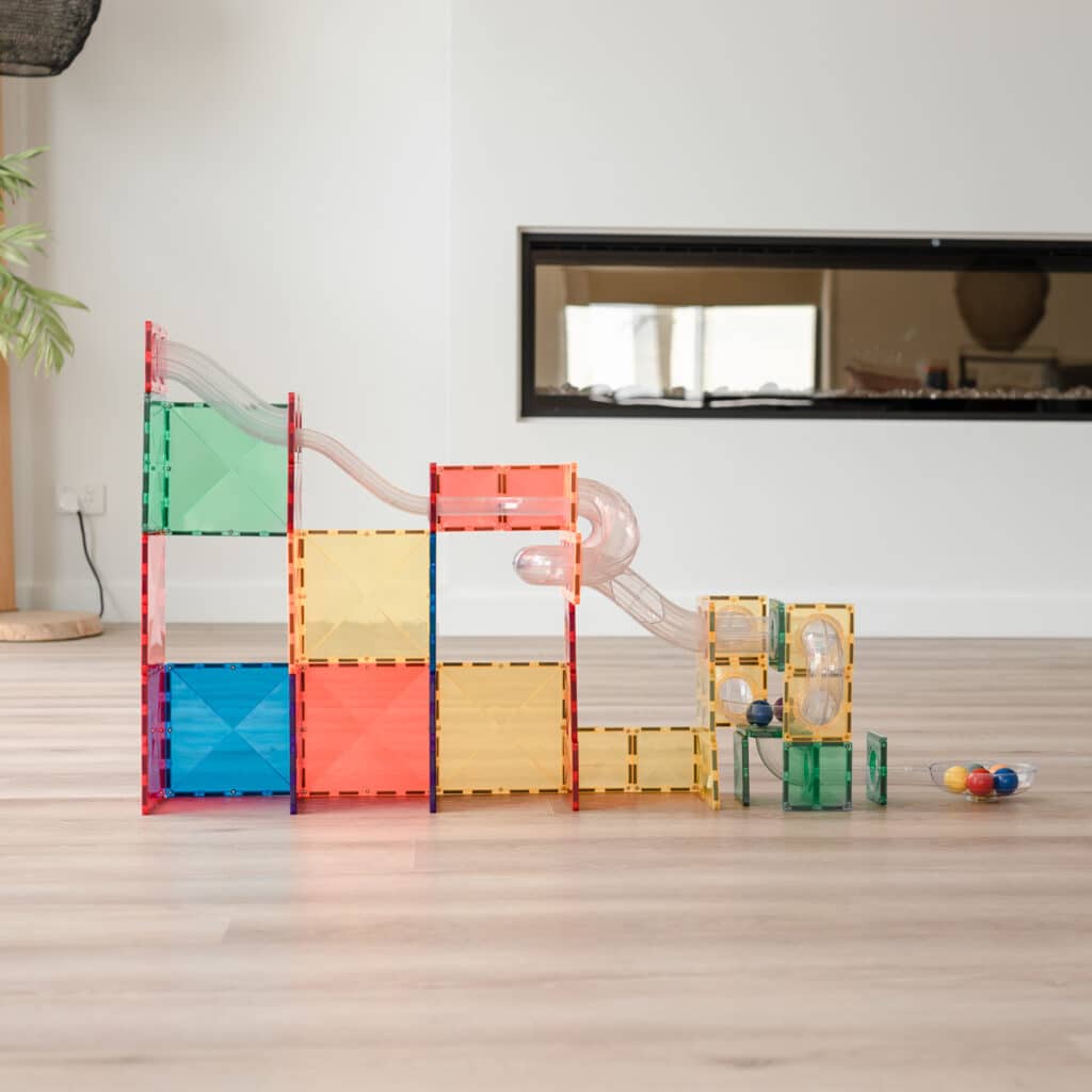 Connetix Tiles Connetix Tiles - Rainbow Ball Run Expansion - Pack 66 pc - Pearls & Swines