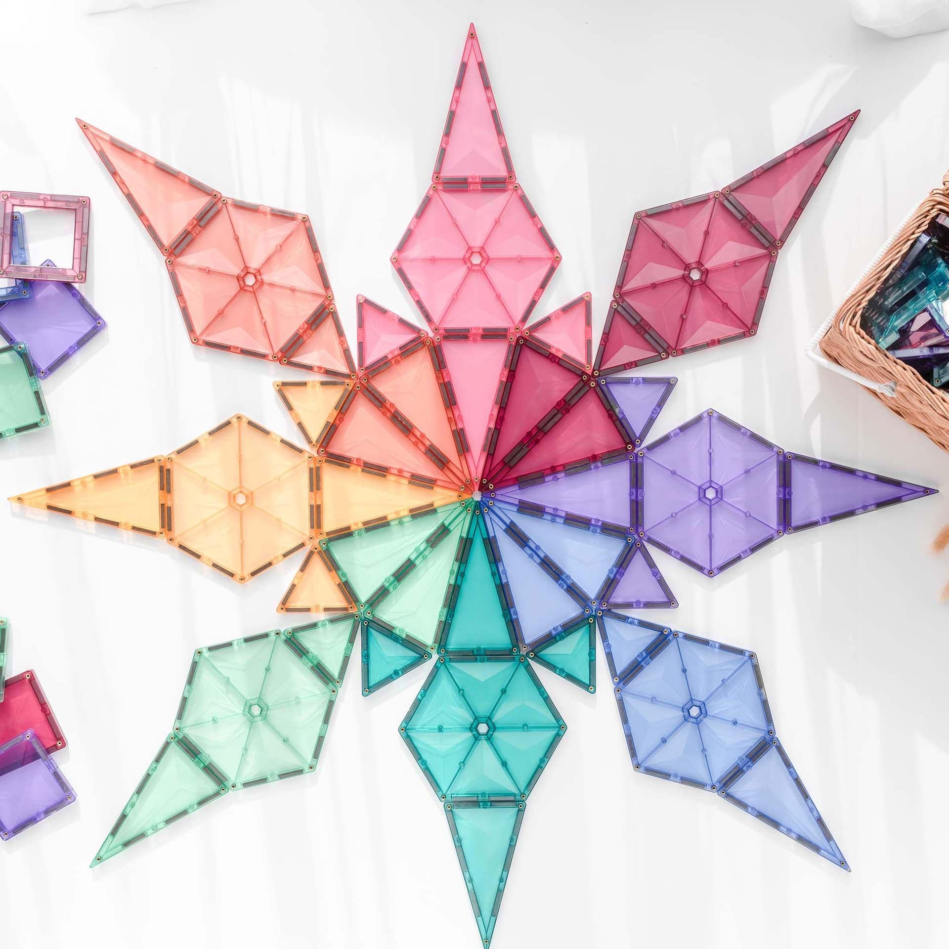 Connetix Tiles Connetix Tiles - Pastel Geometry - Pack 40 pc - Pearls & Swines