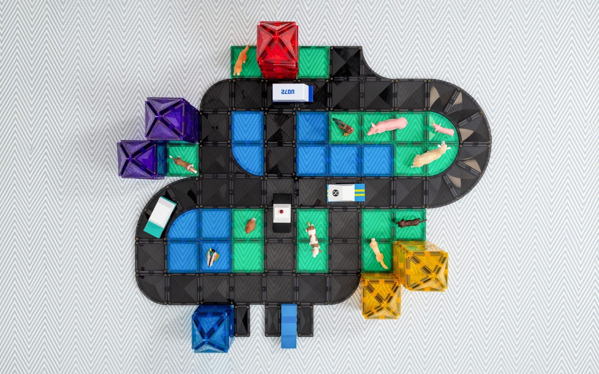 Connetix Tiles Connetix Tiles - Creative Roads - Pack 48 pc - Pearls & Swines