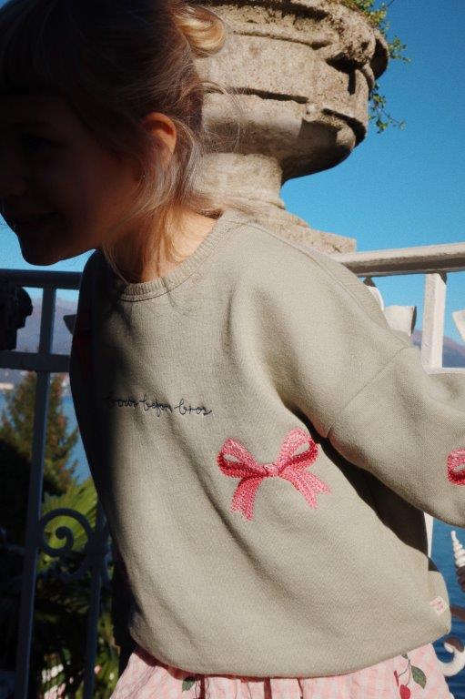Konges Sløjd Konges Sløjd Lou Bow Sweatshirt - Tea - Pearls & Swines