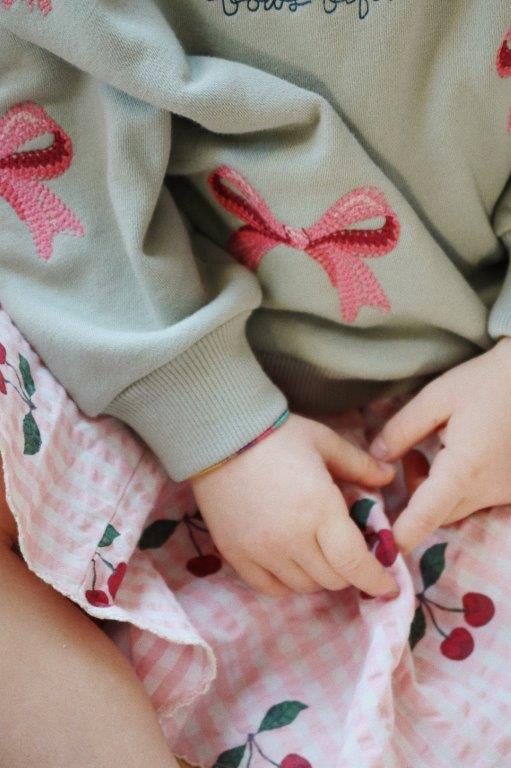 Konges Sløjd Konges Sløjd Lou Bow Sweatshirt - Tea - Pearls & Swines
