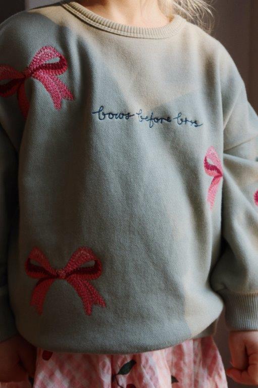 Konges Sløjd Konges Sløjd Lou Bow Sweatshirt - Tea - Pearls & Swines