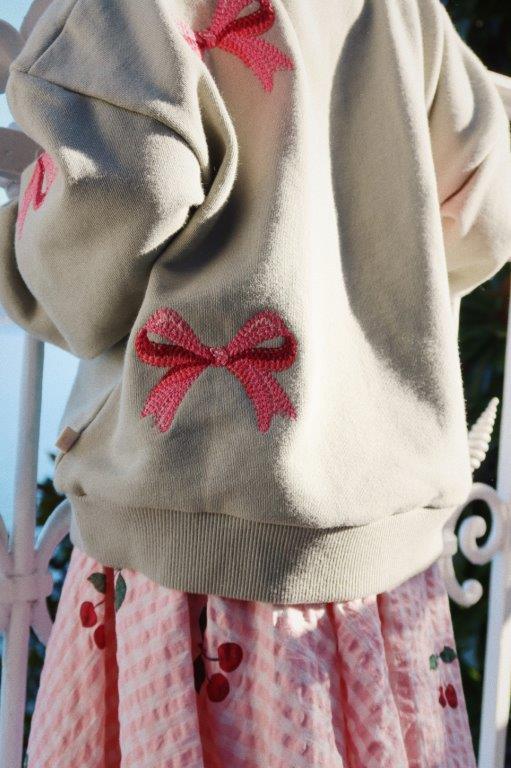 Konges Sløjd Konges Sløjd Lou Bow Sweatshirt - Tea - Pearls & Swines