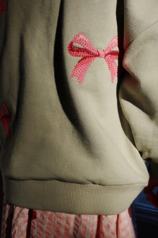 Konges Sløjd Konges Sløjd Lou Bow Sweatshirt - Tea - Pearls & Swines