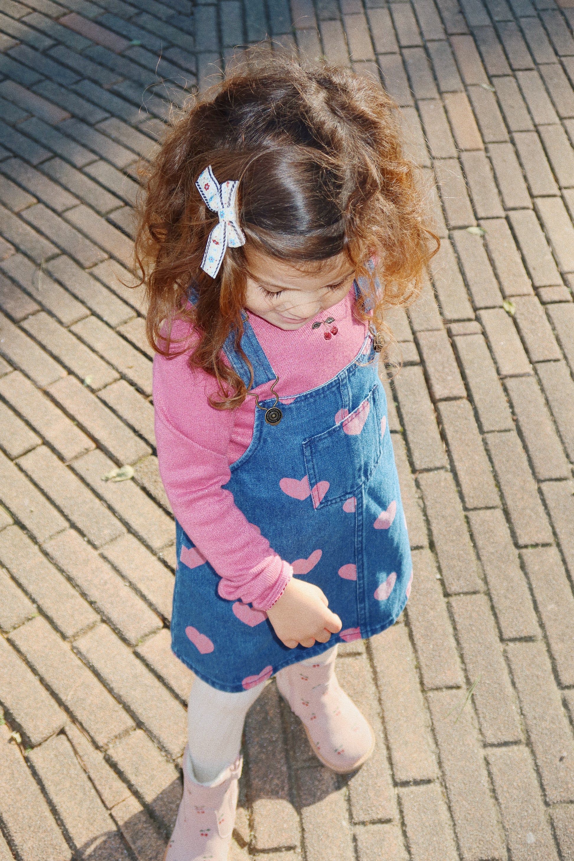 Konges Sløjd Konges Sløjd Overall Dress Gots- Bon Coeur Pink - Pearls & Swines