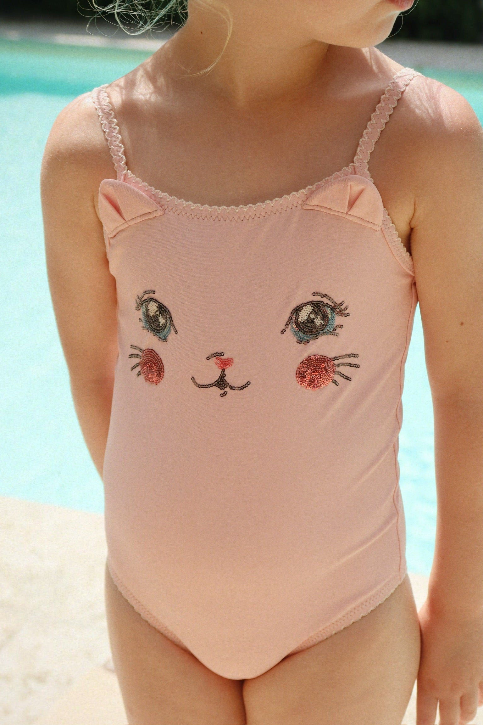 Konges Sløjd Konges Sløjd - Kitty Swimsuit GRS - Powder Pink - Pearls & Swines
