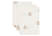 Jollein Jollein - Washcloth Muslin - Nostalgic Ride - 3 Pack - Pearls & Swines