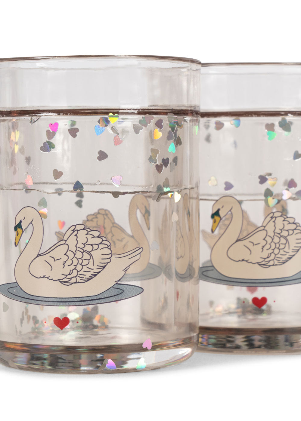Konges Sløjd Konges Sløjd 2-Pack Glitter Cups - Swan Off-White - Pearls & Swines