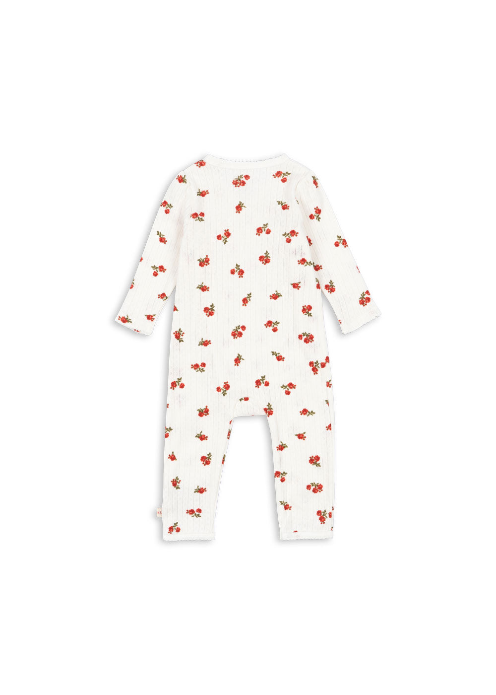 Konges Sløjd Konges Sløjd - Newborn Minnie Onesie Gots - Rose Red - Pearls & Swines
