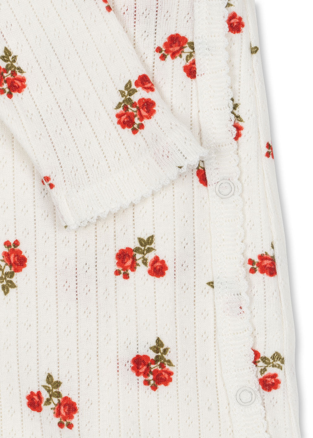 Konges Sløjd Konges Sløjd - Newborn Minnie Onesie Gots - Rose Red - Pearls & Swines