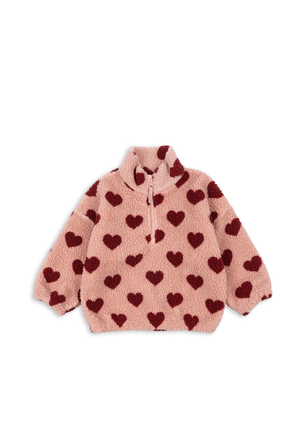 Konges Sløjd Konges Sløjd - Jody Teddy half zip GRS - Coeur Mellow - Pearls & Swines