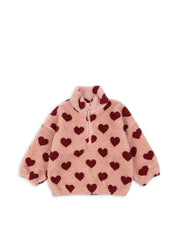 Konges Sløjd Konges Sløjd - Jody Teddy half zip GRS - Coeur Mellow - Pearls & Swines