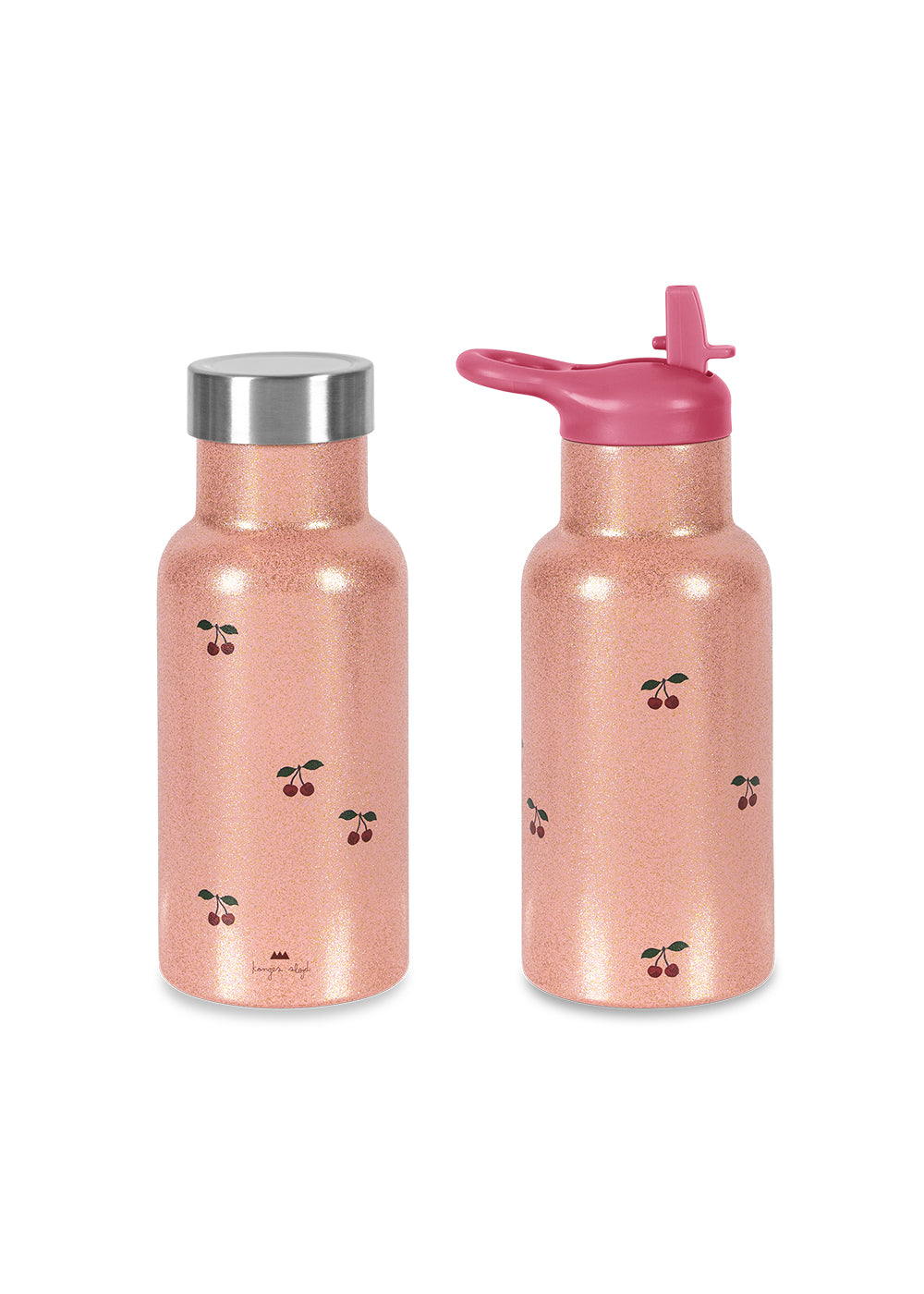 Konges Sløjd Konges Sløjd - Glitter Thermo Bottle - Cherry Glitter - Pearls & Swines