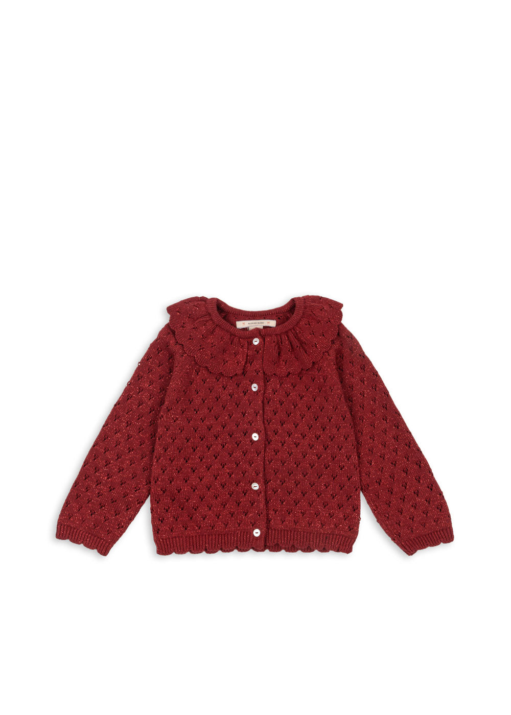Konges Sløjd Konges Sløjd - Holiday Knit Cardigan - Red Dahlia - Pearls & Swines