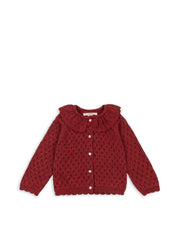 Konges Sløjd Konges Sløjd - Holiday Knit Cardigan - Red Dahlia - Pearls & Swines