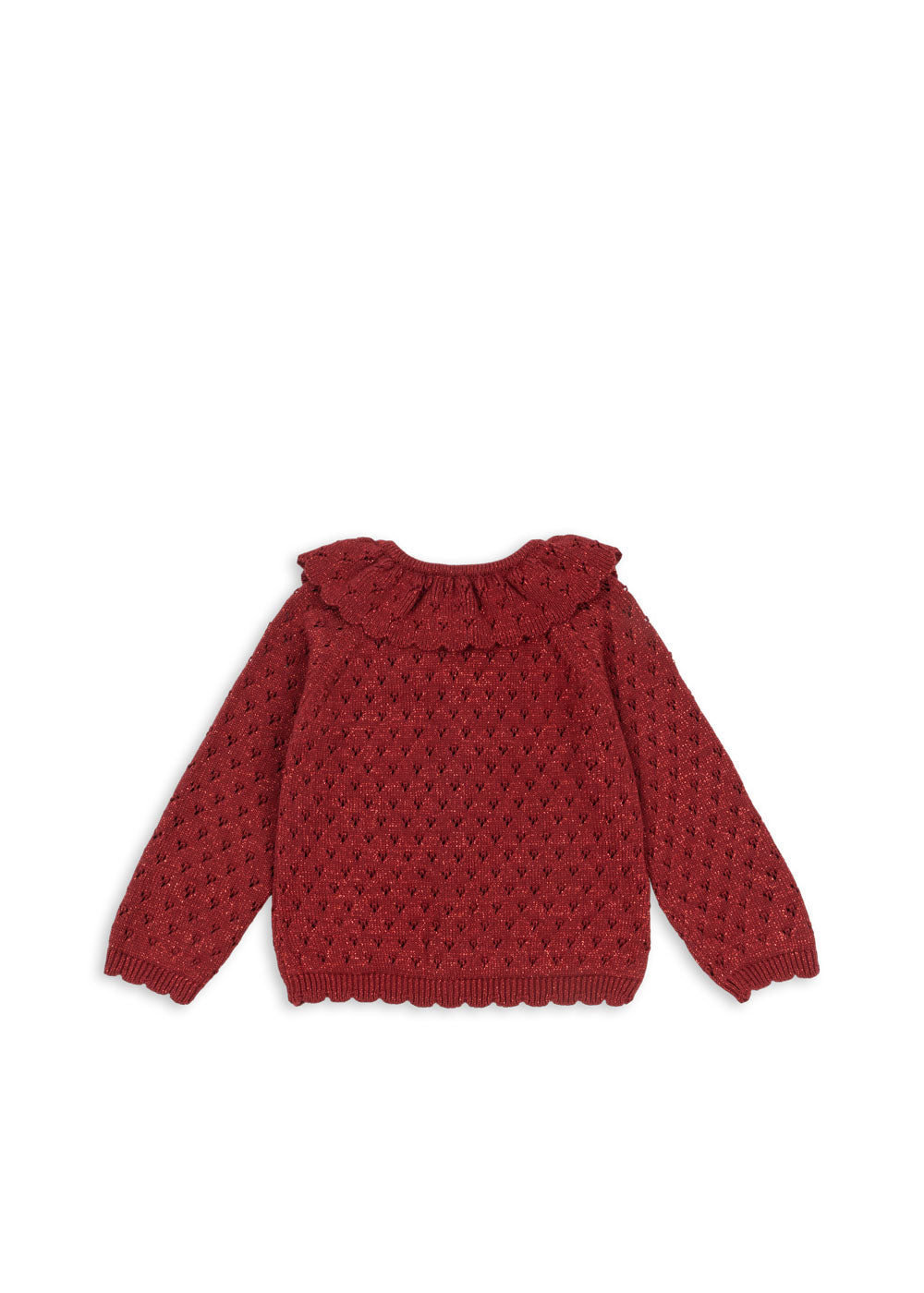 Konges Sløjd Konges Sløjd - Holiday Knit Cardigan - Red Dahlia - Pearls & Swines