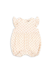 Konges Sløjd - Newborn Coco Frill Romper Gots - Carta Rosa