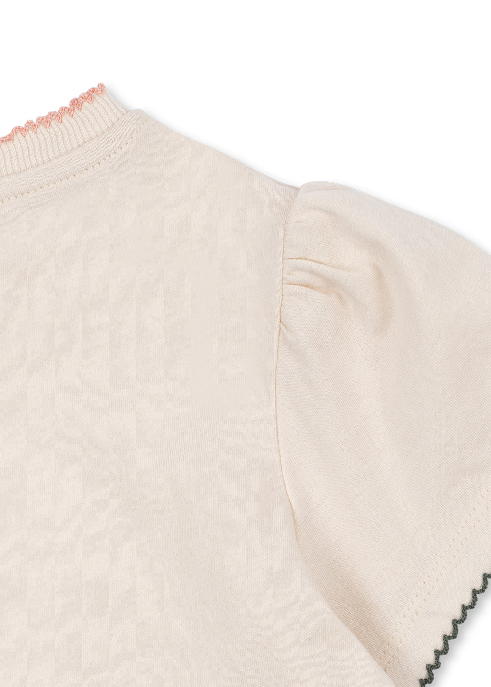 Konges Sløjd Konges Sløjd - Famo Puff Tee GOTS - Buttercream - Pearls & Swines