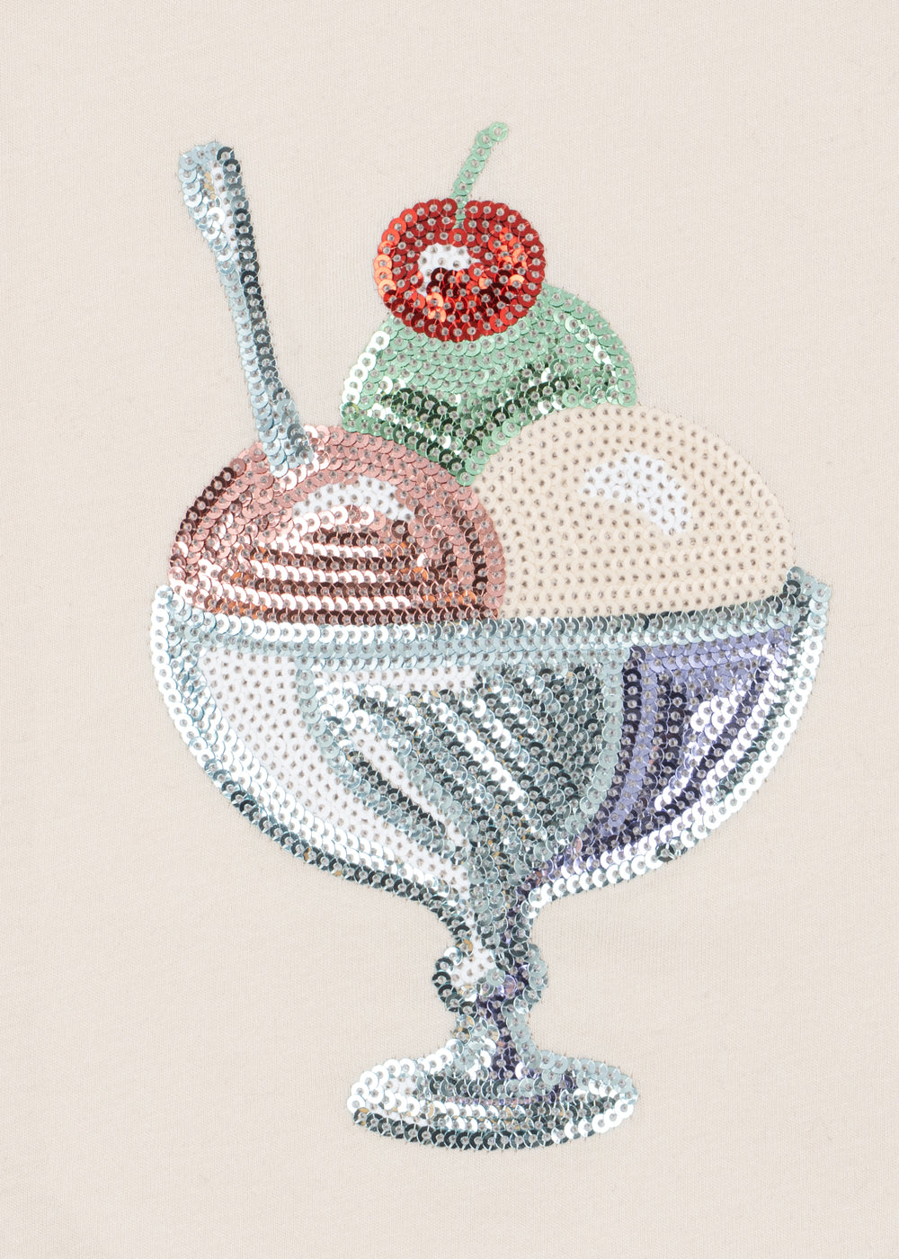 Konges Sløjd Konges Sløjd - Famo Puff Tee GOTS - Buttercream - Pearls & Swines