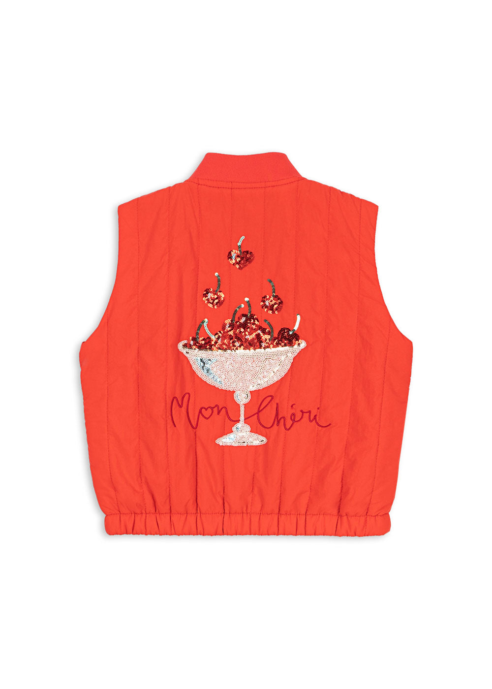 Konges Sløjd Konges Sløjd - Juno Sequin Vest - Fiery Red - Pearls & Swines