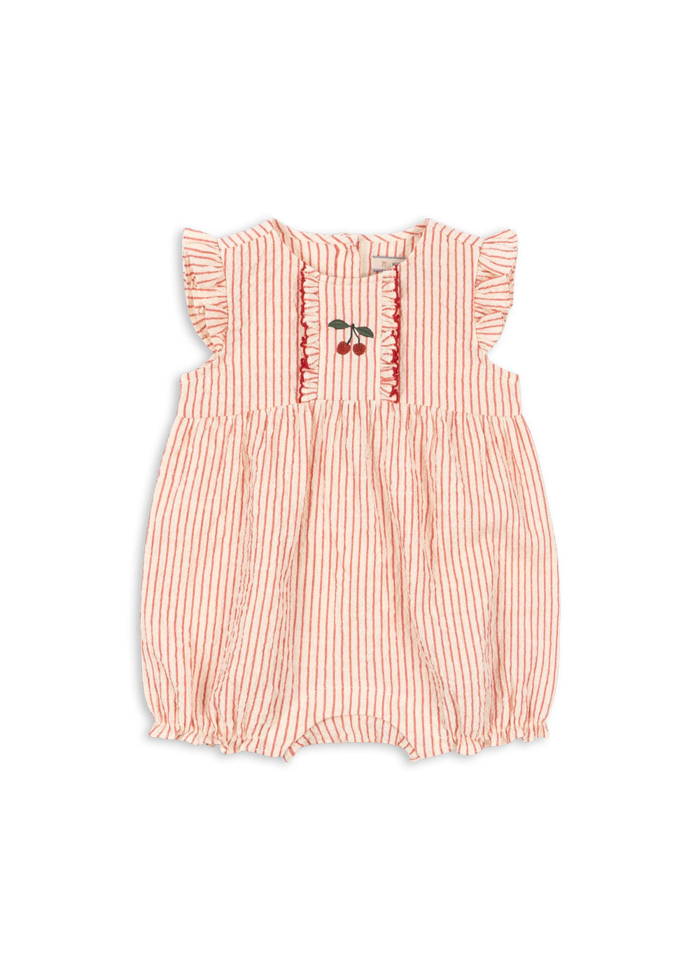 Konges Sløjd Sun Sale - Konges Sløjd - Ellie Frill Romper GOTS - Amour Stripe - Pearls & Swines