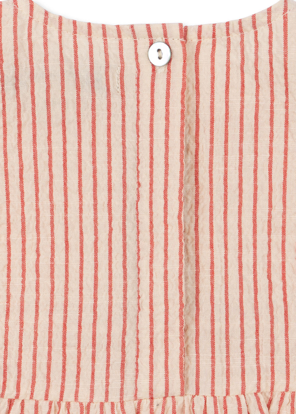 Konges Sløjd Sun Sale - Konges Sløjd - Ellie Frill Romper GOTS - Amour Stripe - Pearls & Swines