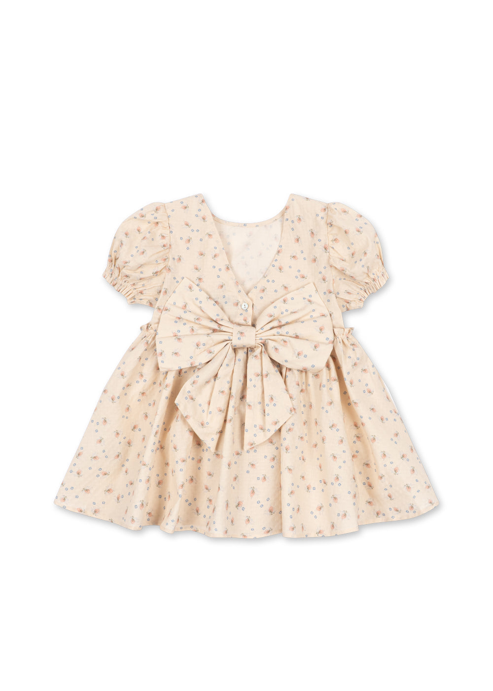 Konges Sløjd Sun Sale - Konges Sløjd - Evia Bow Dress GOTS - Brise D'ètè - Pearls & Swines