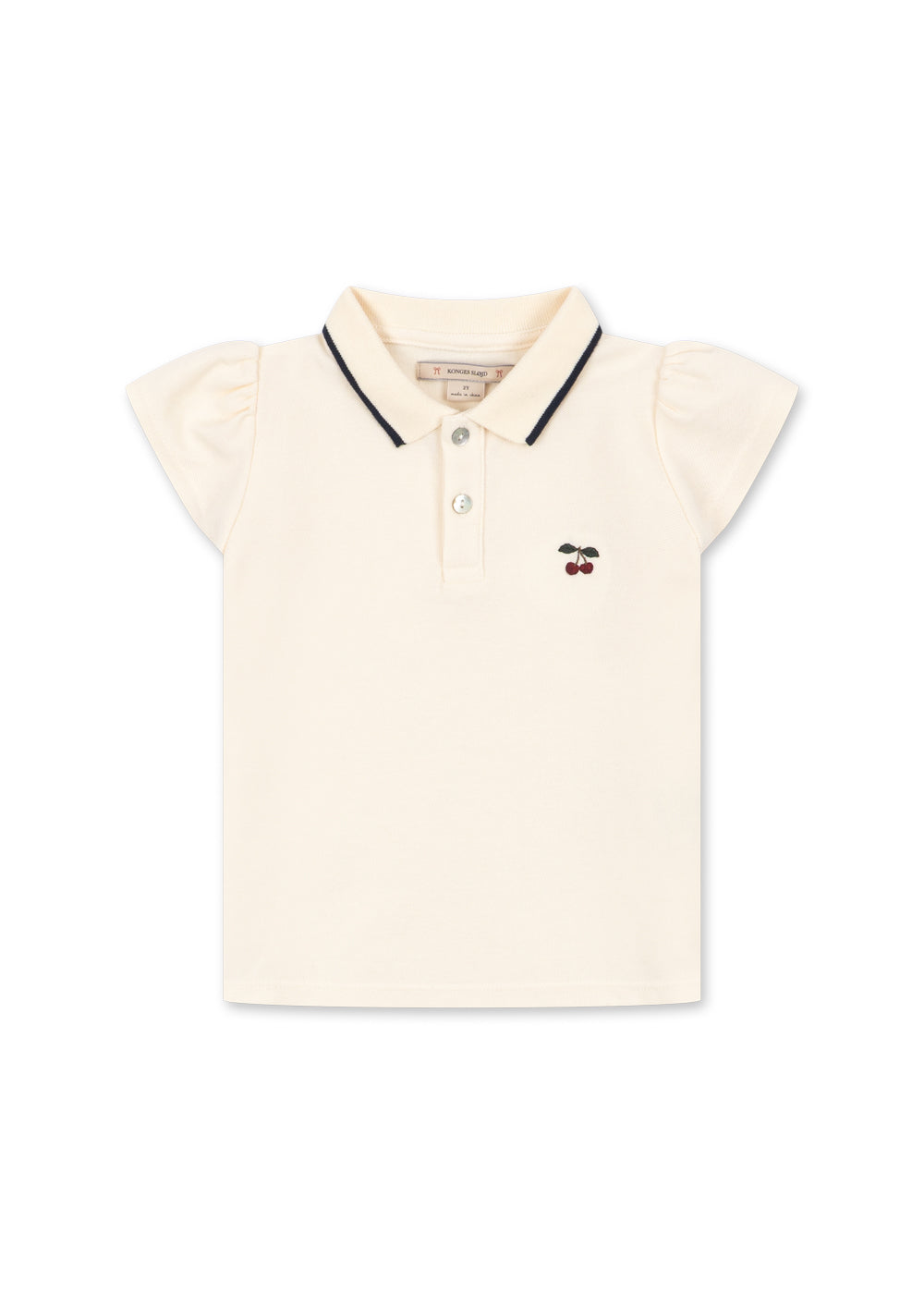 Konges Sløjd Sun Sale - Konges Sløjd - Florita Polo Shirt OCS - Antique White - Pearls & Swines