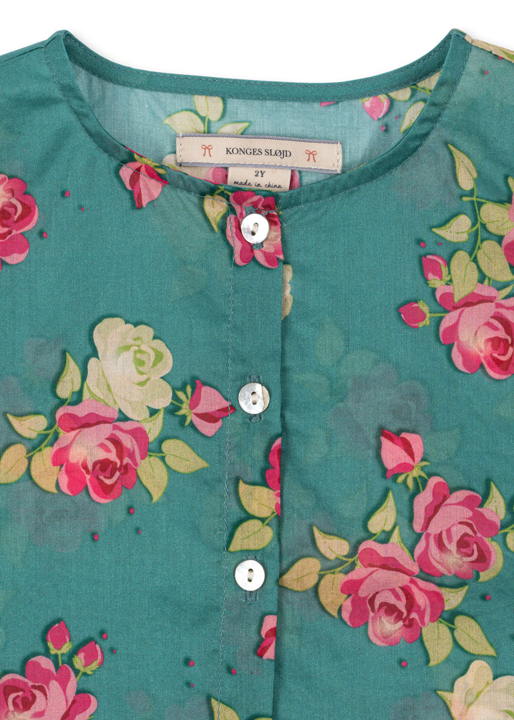 Konges Sløjd Konges Sløjd - Viola Frill Top GOTS - Midori - Pearls & Swines