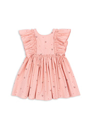 Konges Sløjd Sun Sale - Konges Sløjd - Evia Frill Dress GOTS - Cherry Coeur - Pearls & Swines