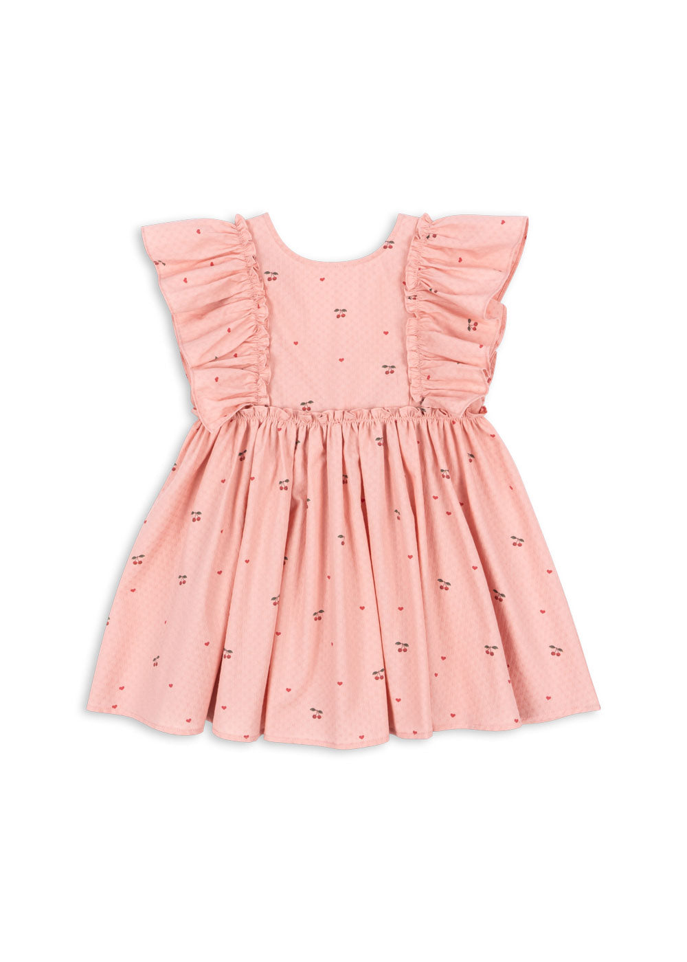Konges Sløjd Sun Sale - Konges Sløjd - Evia Frill Dress GOTS - Cherry Coeur - Pearls & Swines