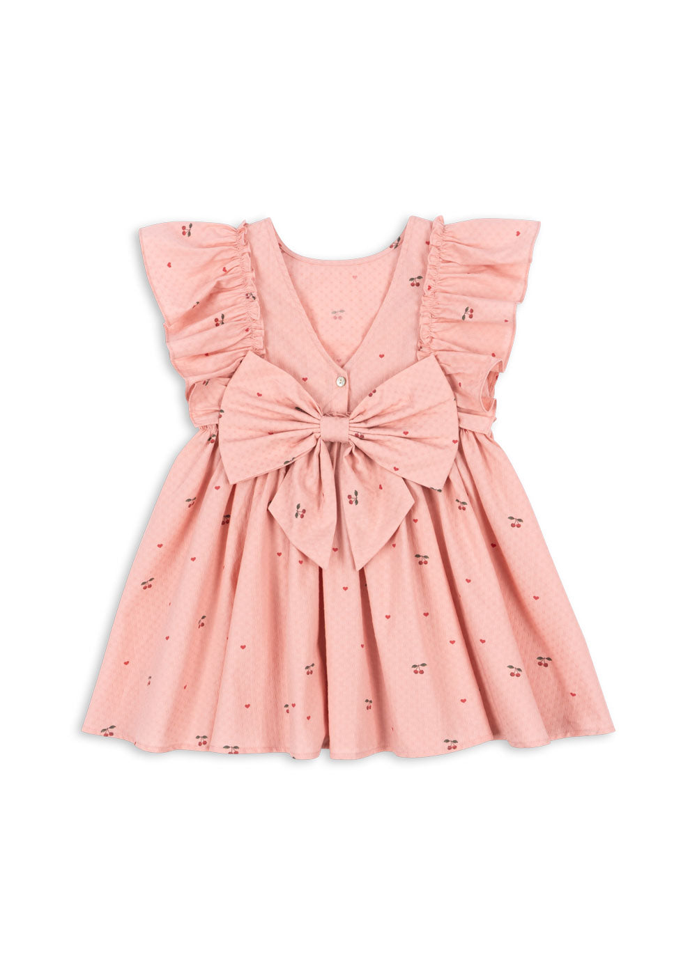 Konges Sløjd Sun Sale - Konges Sløjd - Evia Frill Dress GOTS - Cherry Coeur - Pearls & Swines