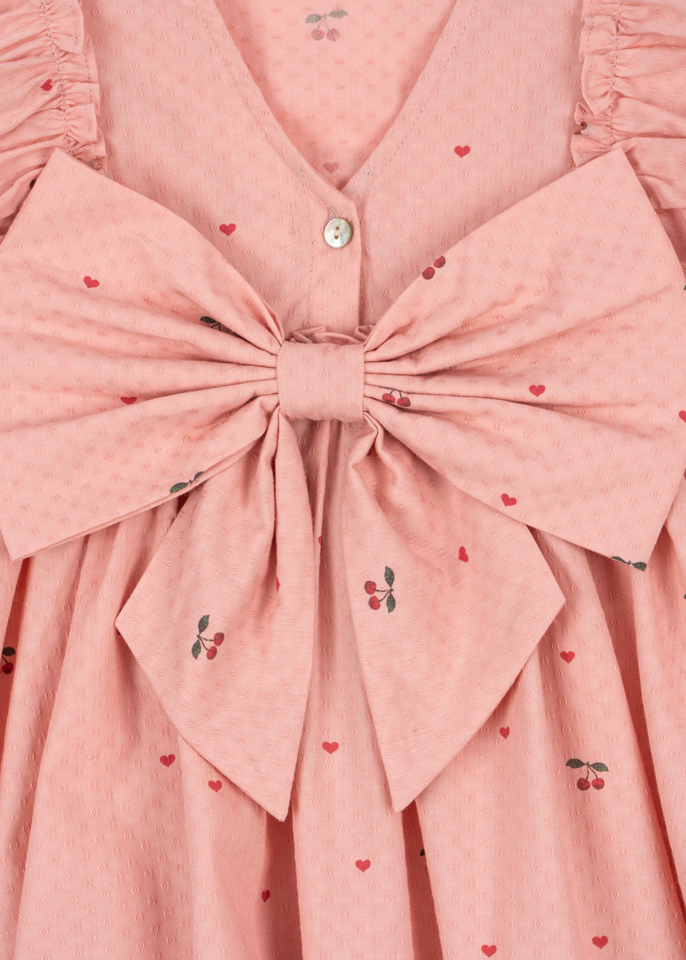 Konges Sløjd Sun Sale - Konges Sløjd - Evia Frill Dress GOTS - Cherry Coeur - Pearls & Swines