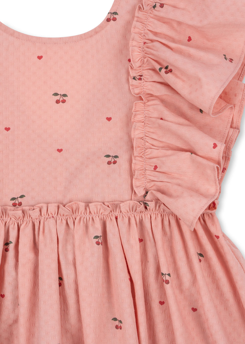 Konges Sløjd Sun Sale - Konges Sløjd - Evia Frill Dress GOTS - Cherry Coeur - Pearls & Swines