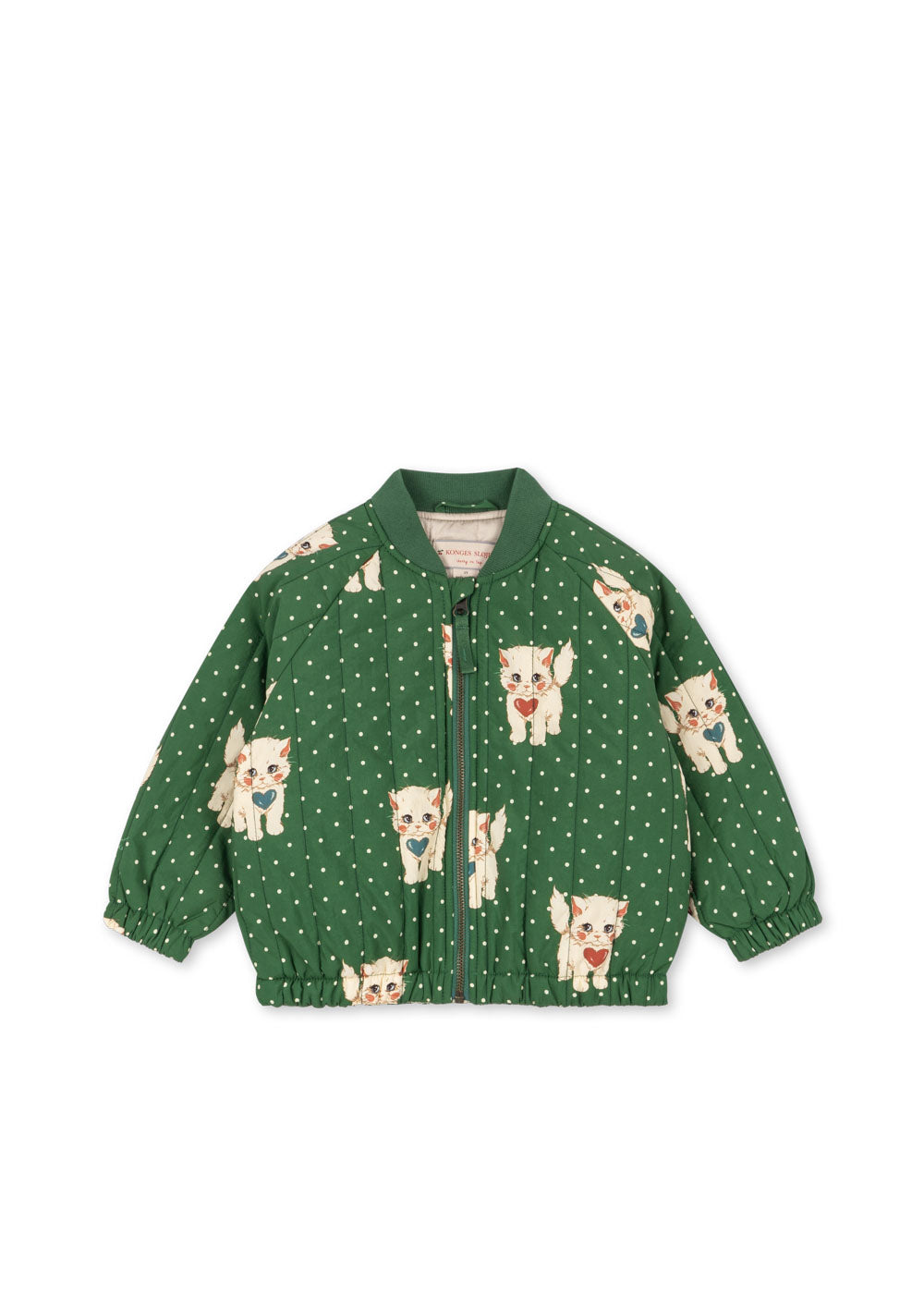 Konges Sløjd Konges Sløjd - Juno Printed Bomber Jacket - Dot Miao Verde - Pearls & Swines