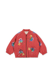 Konges Sløjd Konges Sløjd - Juno Sequin Bomber Jacket - Cardinal - Pearls & Swines